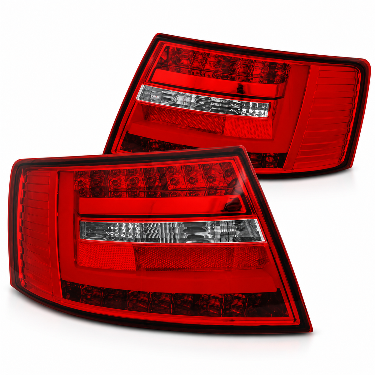LED Rückleuchten passend für Audi A6 C6 Limousine 04.04-08 7-PIN Rot/Weiß