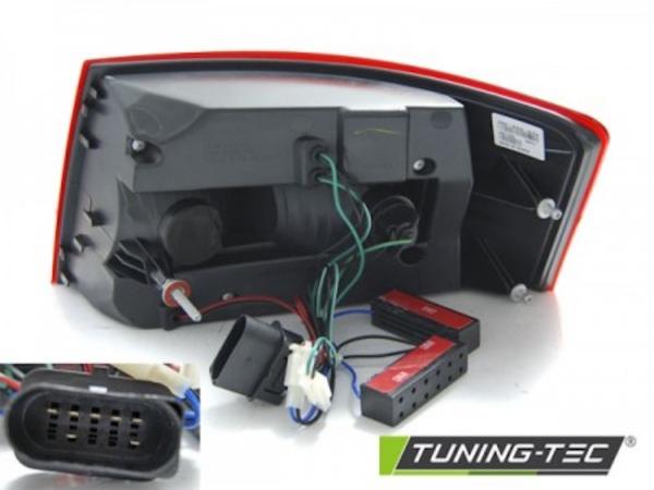 LED Lightbar Rückleuchten passend für Audi A6 C6 4F Limo Bj. 04-08 Rot/Smoke 7-PIN