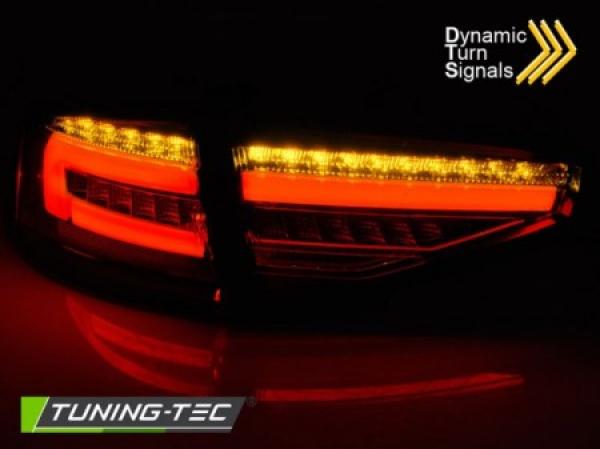 Voll LED Lightbar Rückleuchten passend für Audi A4 B8 (8K) Bj. 11-15 Rot/Chrom für LED