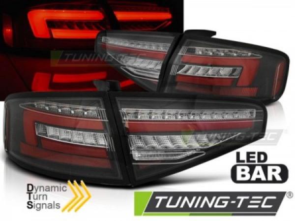Voll LED Lightbar Rückleuchten passend für Audi A4 B8 (8K) Bj. 11-15 Schwarz für LED
