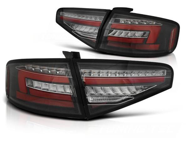 Voll LED Lightbar Rückleuchten passend für Audi A4 B8 (8K) Bj. 11-15 Schwarz für LED