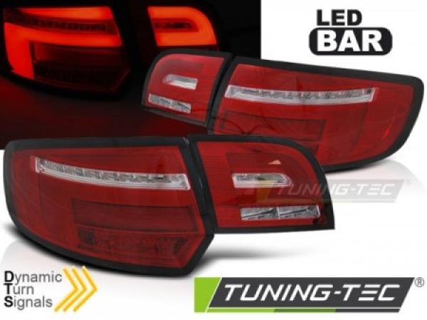 Voll LED Lightbar Rückleuchten passend für Audi A3 8P Sportback 04-08 rot/C dyn. Blinker