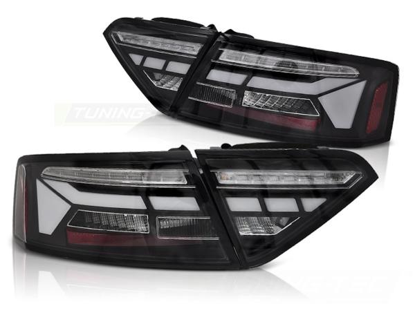 Voll LED Lightbar Rückleuchten passend für Audi A5 Coupe Cabrio Sportback 11-16 Schwarz