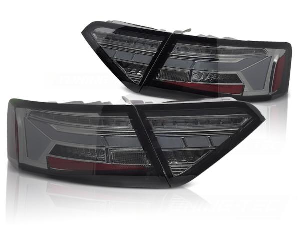 Voll LED Lightbar Rückleuchten passend für Audi A5 Coupe Cabrio Sportback 11-16 Smoke