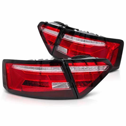 LED Rückleuchten passend für Audi A5 2011–2016 Rot/Weiß dynamisch