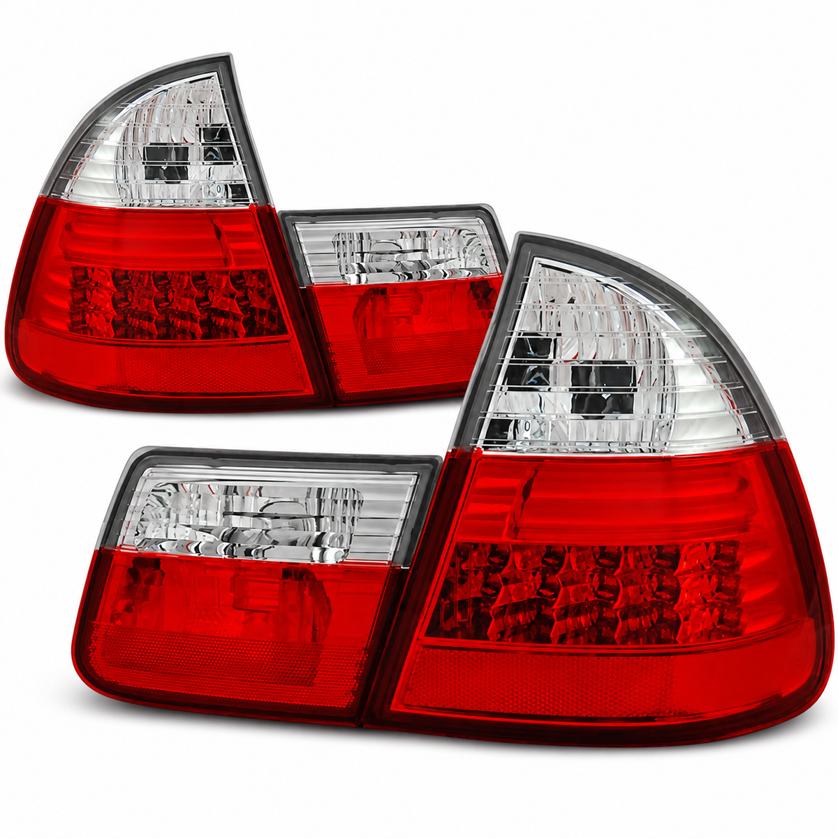 LED Rückleuchten passend für BMW E46 1999–2005 Touring Rot/Weiß
