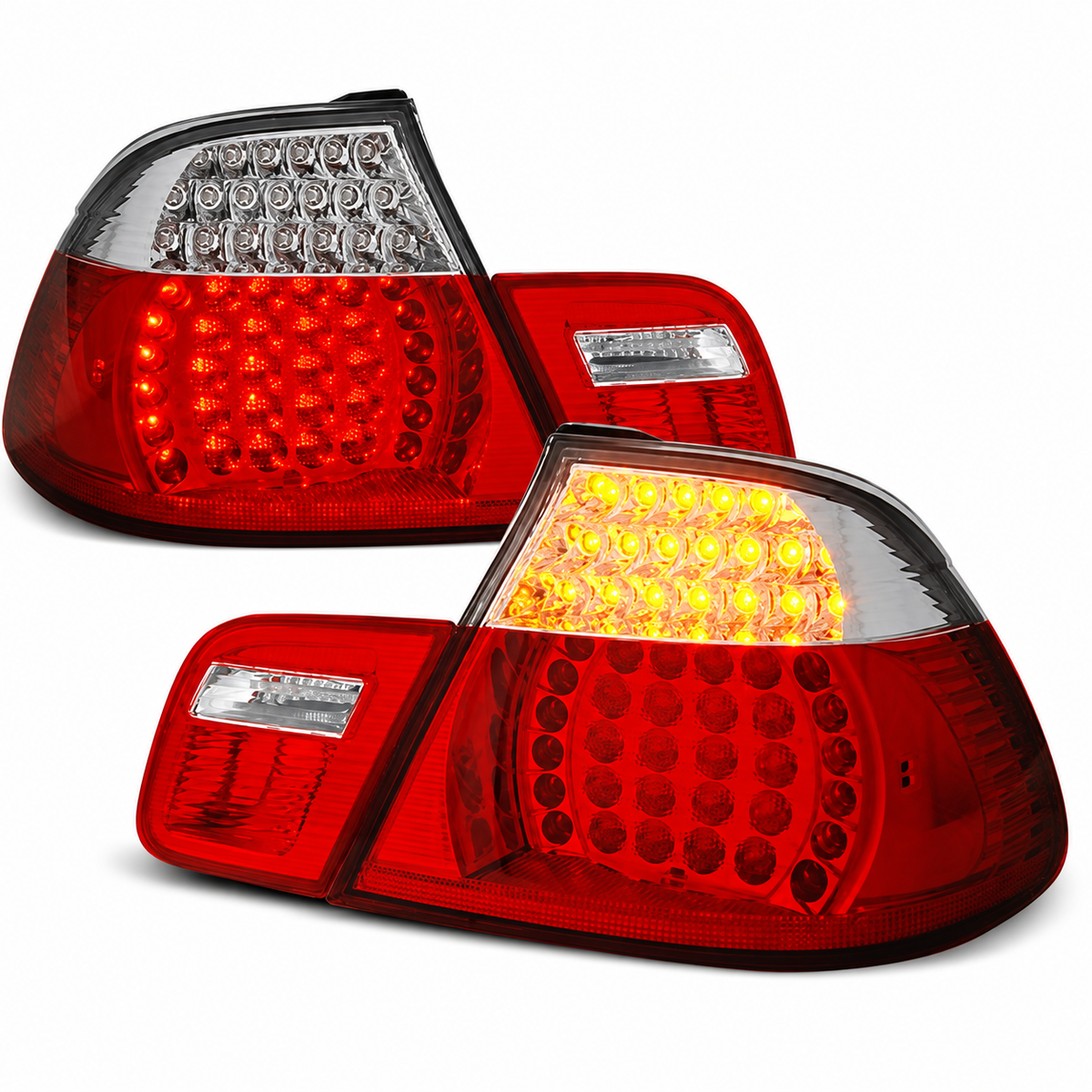 LED Rückleuchten passend für BMW E46 04/1999–03/2003 Cabrio Rot/Weiß