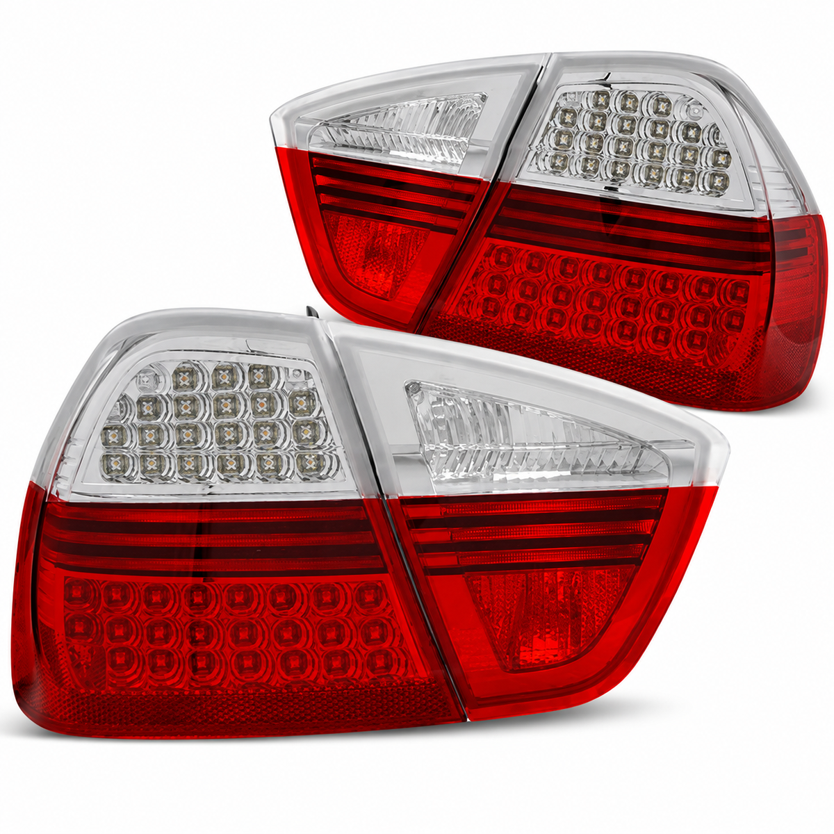 LED Rückleuchten passend für BMW E90 03/2005–08/2008 Rot/Weiß