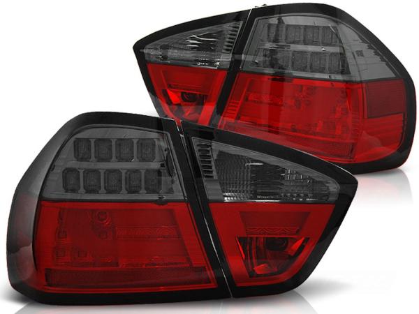 LED Lightbar Rückleuchten passend für BMW E90 Limo Bj. 05-08 Rot/Smoke
