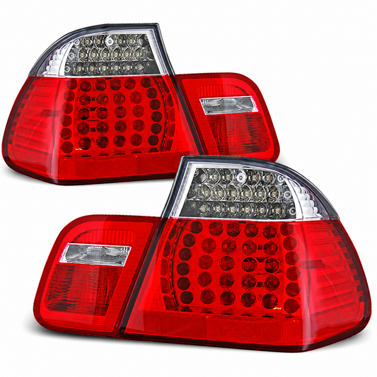 LED Rückleuchten passend für BMW E46 2001–2005 Limousine Rot/Weiß