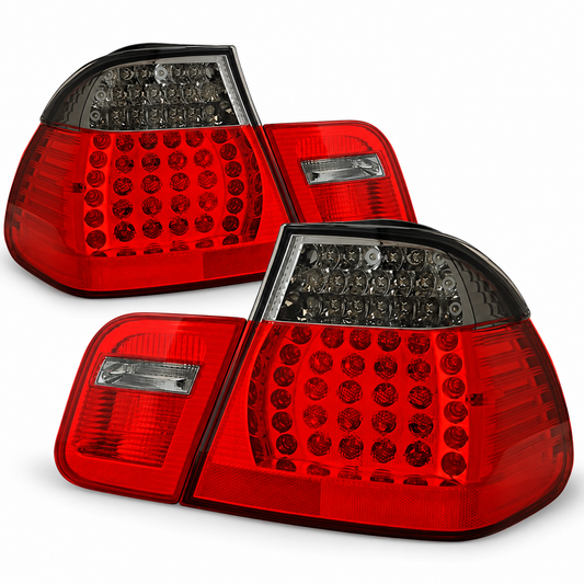 LED Rückleuchten passend für BMW E46 2001–2005 Limousine Rot/Smoke