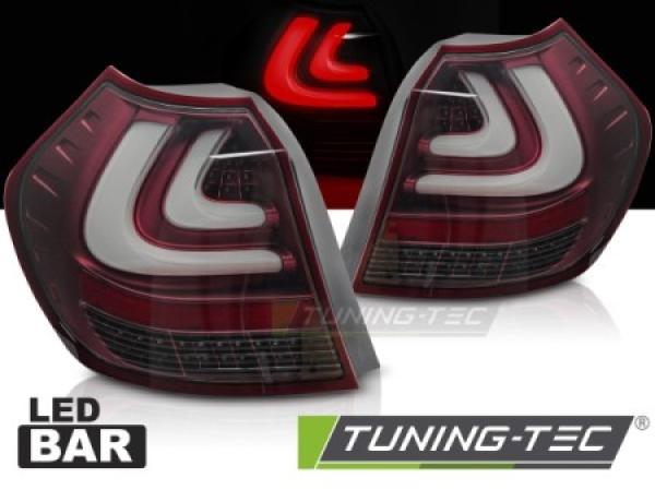 Voll LED Lightbar Rückleuchten für 1er passend für BMW E87 Bj. 04-07 Rot/Smoke