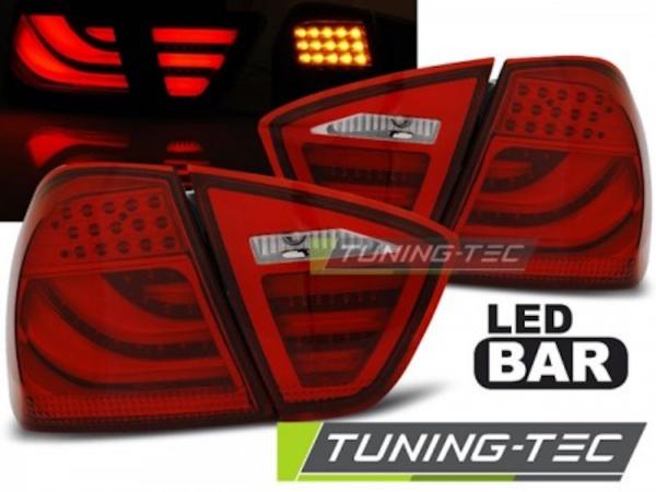 LED Lightbar Rückleuchten passend für BMW E90 Limo Bj. 05-08 Rot