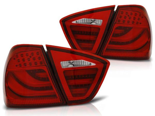LED Lightbar Rückleuchten passend für BMW E90 Limo Bj. 05-08 Rot