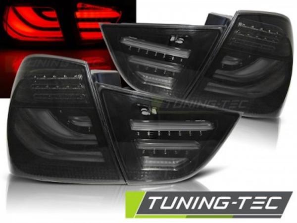 LED Lightbar Rückleuchten passend für BMW E90 LCI Limo Bj. 08-12 Schwarz Smoke