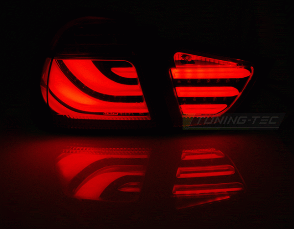 LED Lightbar Rückleuchten passend für BMW E90 LCI Limo Bj. 08-12 Schwarz Smoke