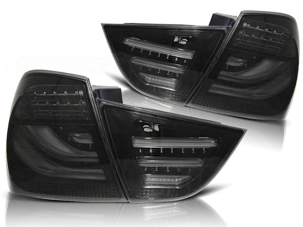 LED Lightbar Rückleuchten passend für BMW E90 LCI Limo Bj. 08-12 Schwarz Smoke