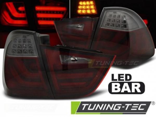 LED Lightbar Rückleuchten passend für BMW E91 LCI Touring Bj. 08-12 Rot/Smoke