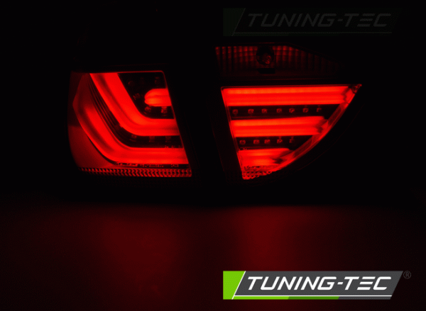LED Lightbar Rückleuchten passend für BMW E91 LCI Touring Bj. 08-12 Rot/Smoke
