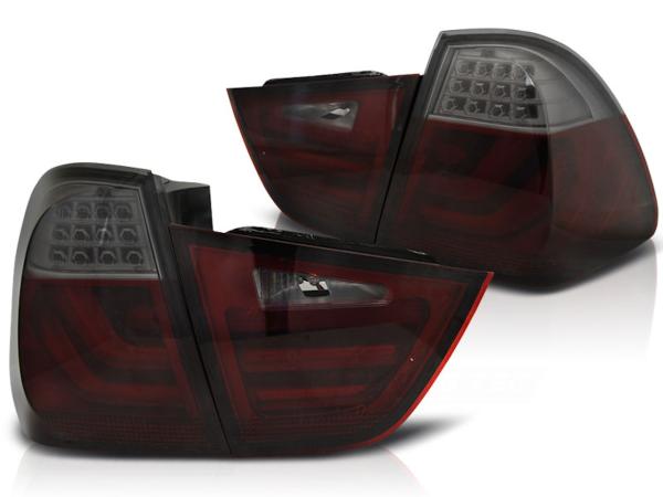 LED Lightbar Rückleuchten passend für BMW E91 LCI Touring Bj. 08-12 Rot/Smoke