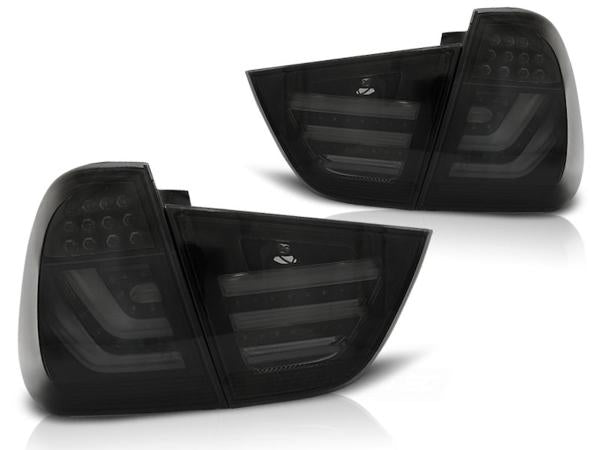 LED Lightbar Rückleuchten passend für BMW E91 LCI Touring Bj. 08-12 Schwarz Smoke