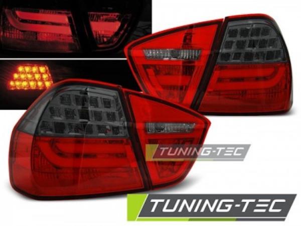 LED Lightbar Rückleuchten passend für BMW E90 Limo Bj. 05-08 Rot/Smoke