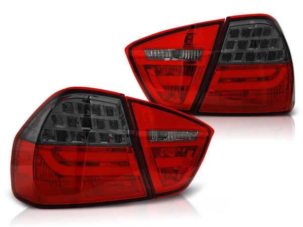 LED Lightbar Rückleuchten passend für BMW E90 Limo Bj. 05-08 Rot/Smoke