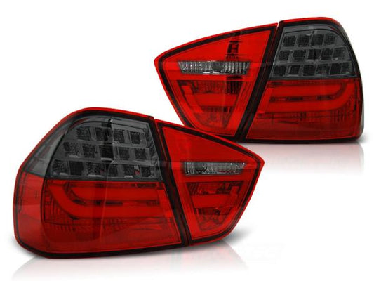 LED Lightbar Rückleuchten passend für BMW E90 Limo Bj. 05-08 Rot/Smoke