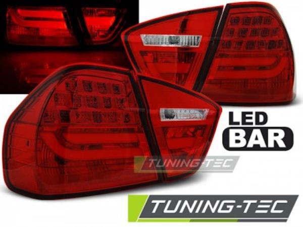LED Lightbar Rückleuchten passend für BMW E90 Limo Bj. 05-08 Rot