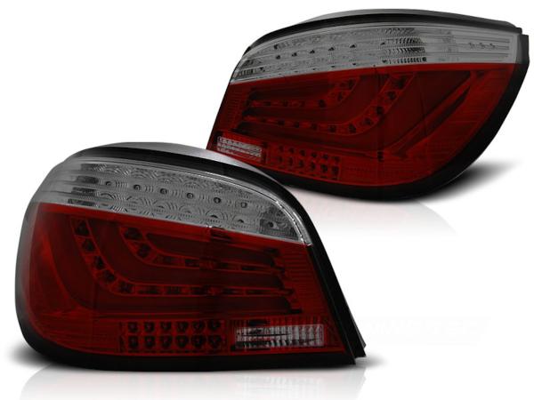 LED Lightbar Rückleuchten passend für BMW E60 LCI Limo Bj. 07-10 Rot/Smoke