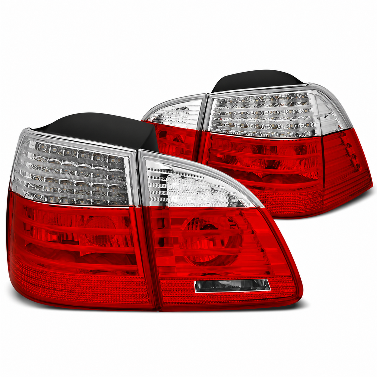 LED Rückleuchten passend für BMW E61 2004–2007 Touring Rot/Weiß