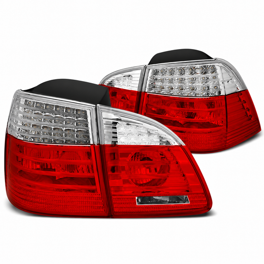 LED Rückleuchten passend für BMW E61 2004–2007 Touring Rot/Weiß