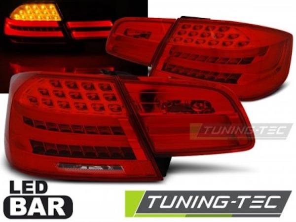 LED Lightbar Rückleuchten passend für BMW E92 Coupe Bj. 06-10 Rot/Chrom LCI Optik