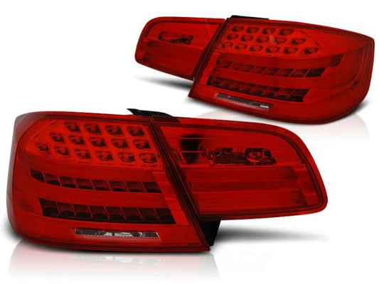 LED Lightbar Rückleuchten passend für BMW E92 Coupe Bj. 06-10 Rot/Chrom LCI Optik