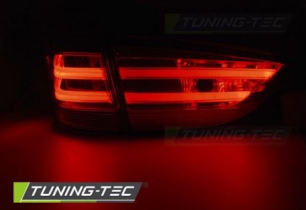 LED Lightbar Rückleuchten passend für BMW X1 E84 Bj. 09-12 Rot/Chrom