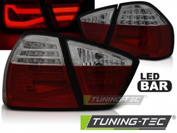 LED Lightbar Rückleuchten passend für BMW E90 Limo Bj. 05-08 Rot/Smoke