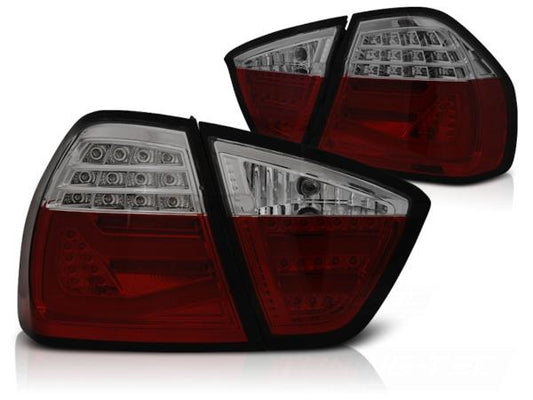LED Lightbar Rückleuchten passend für BMW E90 Limo Bj. 05-08 Rot/Smoke