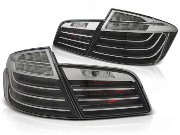 LED Lightbar Rückleuchten passend für BMW F10 Bj. 10-13 Schwarz/Chrom LCI Optik