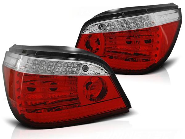 LED Rückleuchten passend für BMW E60 LCI Limo Bj. 07-10 Rot/Chrom dynamischer Blinker