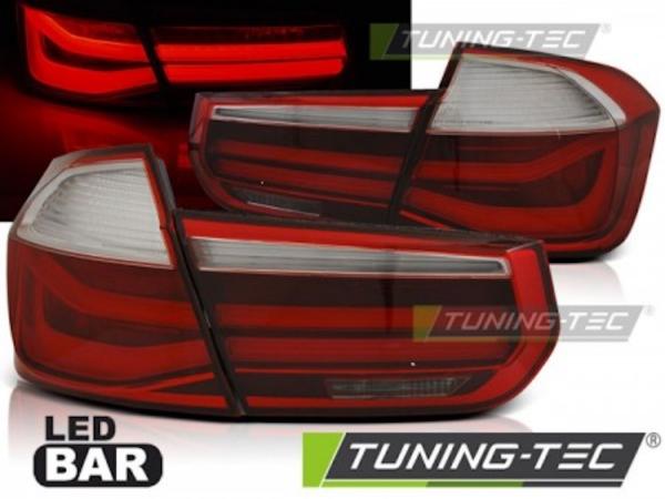 LED Lightbar Rückleuchten passend für BMW F30 Limo Bj. 11-15 Rot/Smoke