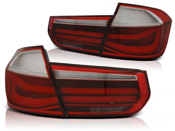 LED Lightbar Rückleuchten passend für BMW F30 Limo Bj. 11-15 Rot/Smoke