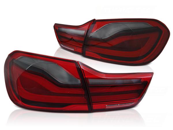 Voll LED Lightbar Rückleuchten passend für BMW F32 F33 F82 Bj. 2013-2016 Rot/Smoke