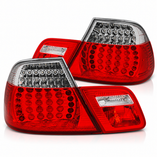 LED Rückleuchten passend für BMW E46 04/1999–03/2003 Coupé Rot/Weiß dynamisch