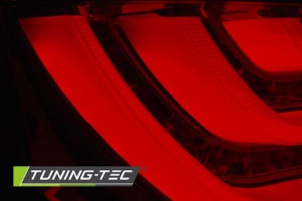 LED Lightbar Rückleuchten passend für BMW E60 LCI Limo Bj. 07-10 Rot/Chrom