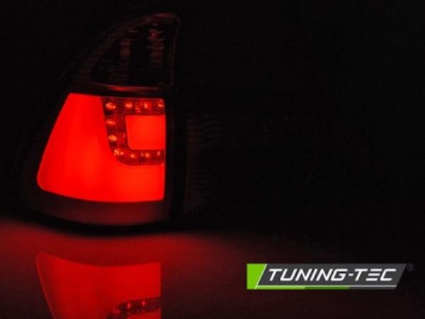 LED Lightbar Rückleuchten passend für BMW X5 E53 Bj. 99-03 Rot/Chrom