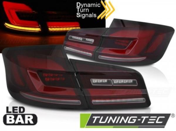 Voll LED Lightbar Rückleuchten passend für BMW F10 Limo Bj. 10-16 Rot/Smoke