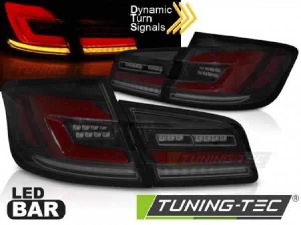 Voll LED Lightbar Rückleuchten passend für BMW F10 Limo Bj. 10-16 Schwarz Smoke