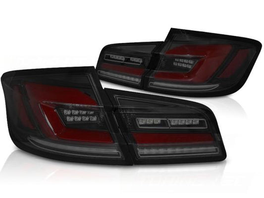 Voll LED Lightbar Rückleuchten passend für BMW F10 Limo Bj. 10-16 Schwarz Smoke