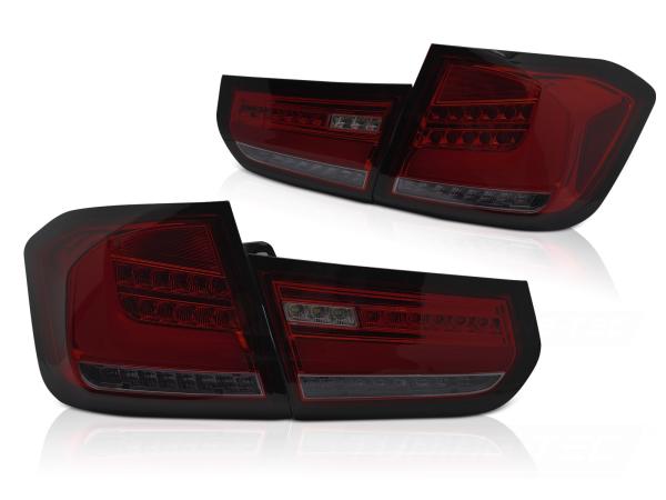 Voll LED Rückleuchten passend für BMW F30 Limo Bj. 11-15 Rot/Smoke dynamischer Blinker