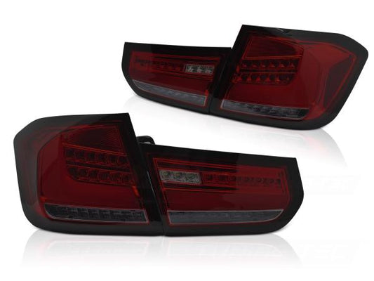 Voll LED Rückleuchten passend für BMW F30 Limo Bj. 11-15 Rot/Smoke dynamischer Blinker